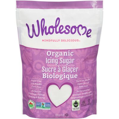 Wholesome Organic Fair Trade Powdered Confectioners Sugar 454g