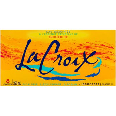 La Croix Eau Gazéifiée à l'Essence Naturelle de Tangerine 8canx355ml