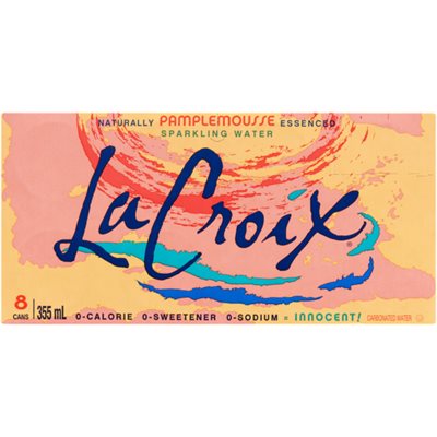 La Croix Eau Gazéifiée à l'Essence Naturelle de Pamplemousse 8x355 ml