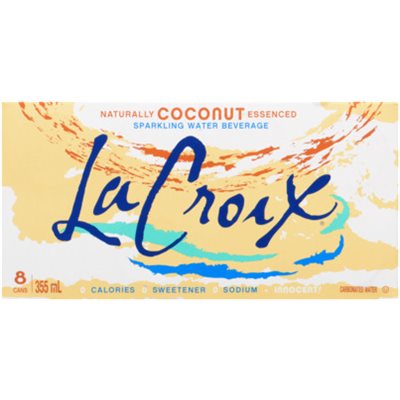 La Croix Boisson d'Eau Gazeuse à l'Essence Naturelle de Noix de Coco