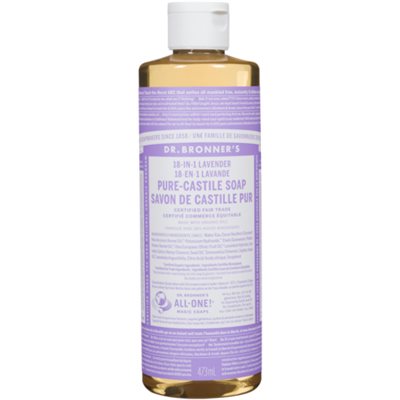 Dr. Bronner's 18-en-1 Lavande Savon de Castille Pur 473 ml