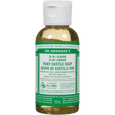 Dr. Bronner's 18-in-1 Almond Pure-Castile Soap 59 ml 2oz / 