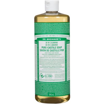 Dr. Bronner's 18-en-1 Savon de Castille Pur Amande 946 ml