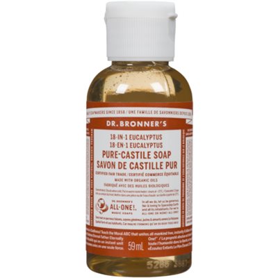 Dr. Bronner's 18-en-1 Eucalyptus Savon de Castille Pur 59 ml