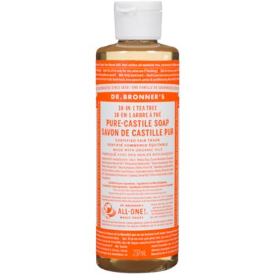 Dr. Bronner's 18-en-1 Arbre à Thé Savon de Castille Pur 237 ml