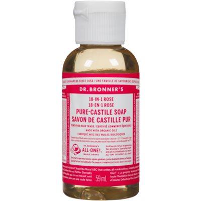 Dr. Bronner's 18-in-1 Rose Pure-Castile Soap 59 ml 2oz / 