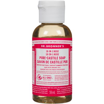 Dr. Bronner's 18-in-1 Rose Pure-Castile Soap 59 ml 2oz 