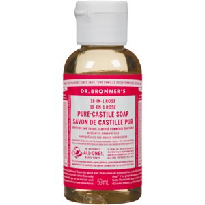 Dr. Bronner's 18-en-1 Rose Savon de Castille Pur 59 ml