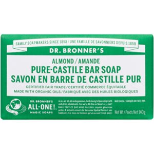 Dr. Bronner's Savon en Barre de Castille Pur Amande 140 g