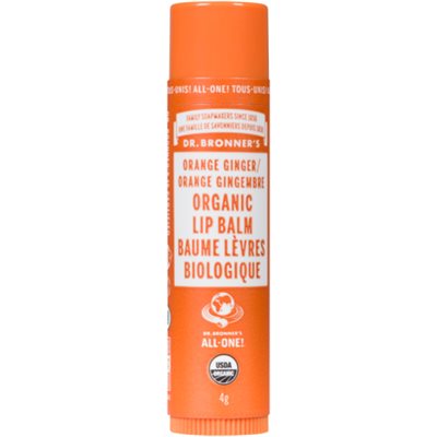 Dr. Bronner's Baume Lévres Biologique Orange Gingembre 4 g