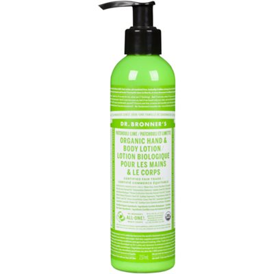 Dr. Bronner's Lotion Biologique pour les Mains & le Corps Patchouli et Limette 237 ml