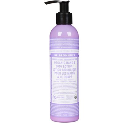 Dr. Bronner's Lotion Biologique pour les Mains & le Corps Lavande Noix de Coco 237 ml