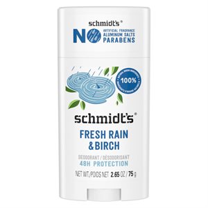 Schmidt's Naturals Fresh Rain + Birch Deodorant 75G