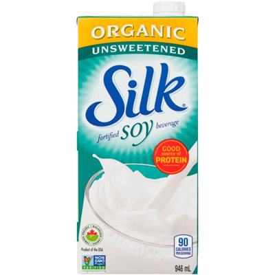 Silk Organic Soy Beverage Sugar Free 946ml