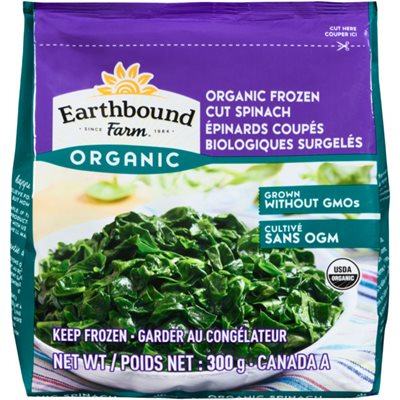 Earthbound Farm Organic épinards Coupés Biologiques Surgelés 300 g