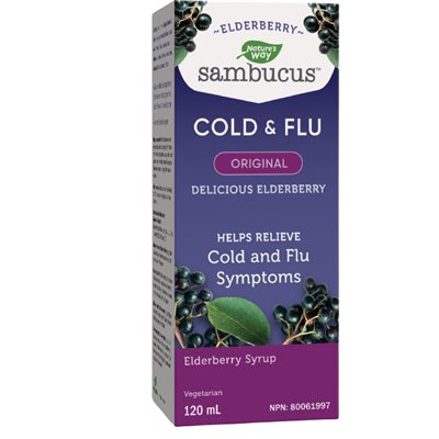 Nature's Way Sambucus Cold and Flu Syrup Adult 120Ml 