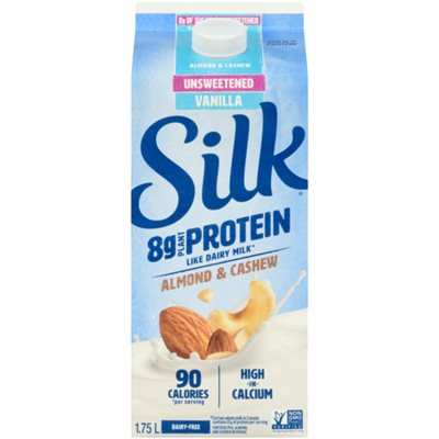 Silk Boisson Vanille Non Sucrée Amandes Et Cajou Protéines 1.75l