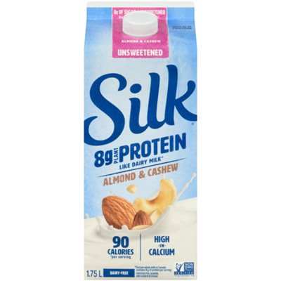 Silk Boisson Originale Non Sucrée Amandes Et Cajou Protéines 1.75l