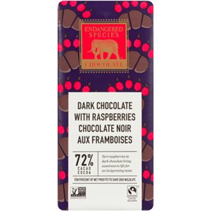 Endangered Species Chocolate Dark Chocolate with Raspberries 85 g 