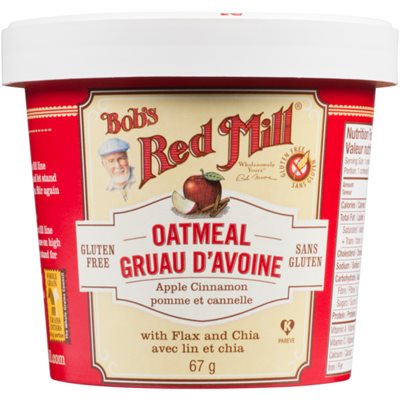 Bob's Red Mill Oatmeal - Microwavable Cup Apple Cinnamon 67g