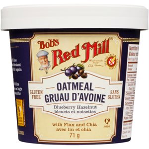 Bob's Red Mill Oatmeal - Microwavable Cup Blueberry Hazelnut 71g