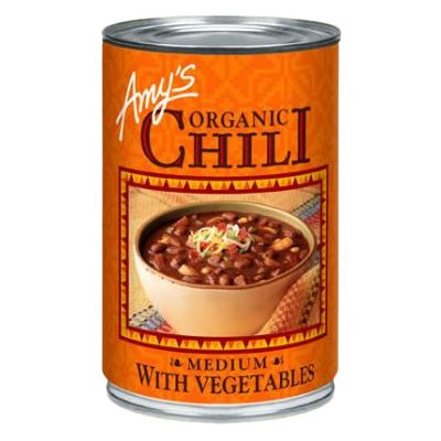 Amy's Kitchen Chili moyen avec légumes biologique 398ml