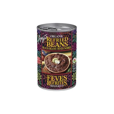 Amy's Kitchen Féves Noires Refrites Bio 398ml