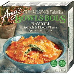 Amy's Kitchen Bol Ravioli épinards Ricotta 241g
