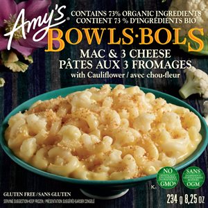 Amy's Kitchen Bol De Macaroni Aux 3 Fromages Avec Chou-Fleur 234g