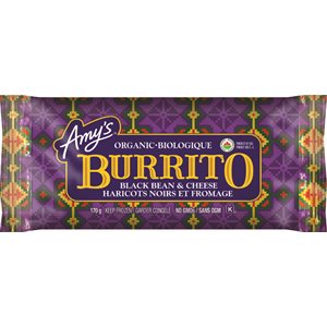 Amy's ORGANIC BLACK BEAN & CHEESE BURRITOS 170g