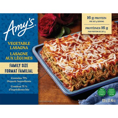 Amy's Kitchen Vegetable lasagna 920g