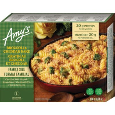 Amy's Kitchen Gratin Brocoli et cheddar 860g Amy's Kitchen Gratin Brocoli et cheddar 860g
