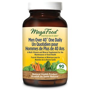Megafood Multivitamines Quotidiennes pour Hommes de 40 Ans + 90 Comprimés