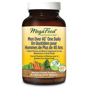 Megafood Multivitamines Quotidiennes pour Hommes de 40 Ans + 72 Comprimés