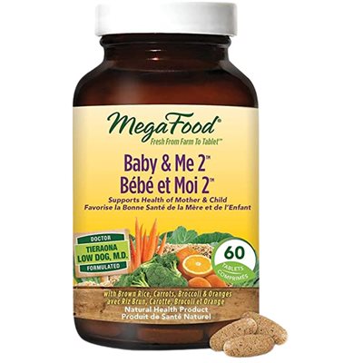 Megafood Baby and Me 2 Multivitamines Prénatales 60 Comprimés