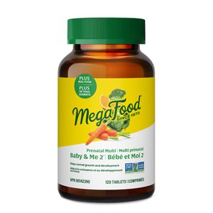 Megafood Baby and Me 2 Multivitamines Prénatales 120 Comprimés