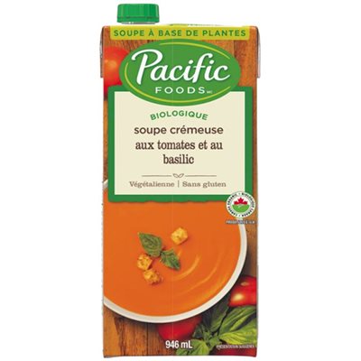 Pacific Foods Soupe Crémeuse Tomates Basilic Bio