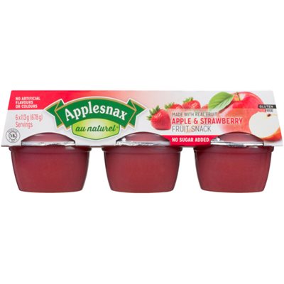 Applesnax Au Naturel Collation Pommes & Fraises 6 x 113 g (678 g)