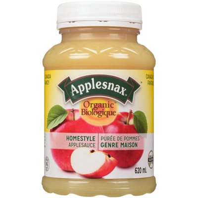 Applesnax Purée de Pommes Genre Maison Biologique 620 ml