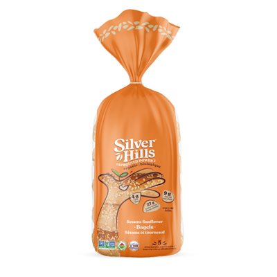 Silver Hills Sprouted Power Bagels Sésame et Tournesol Biologique 5 Bagels 400 g Silver Hills Sprouted Power Bagels Sésame et Tournesol Biologique 5 Bagels 400 g
