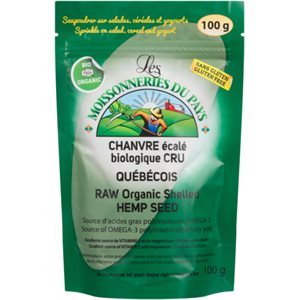 Les Moissonneries du Pays Organic Raw Shelled Hemp Seed Quebecois 100g 