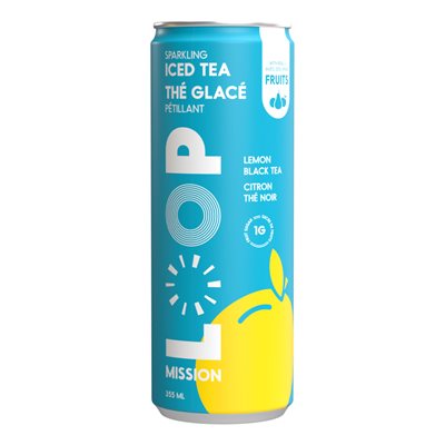 Loop Thé Glacé Pétillant Citron Thé Noir 355mL