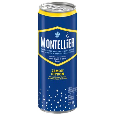 Montellier Eau minérale gazéifiée avec arôme naturel de citron 355ml