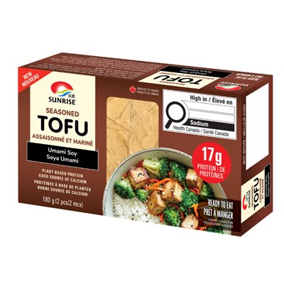 Sunrise Tofu Assaisonné Et Mariné 180G – Soja Umami