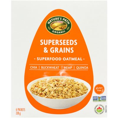 Nature's Path Superfood Oatmeal Superseeds & Grains Organic 6 Packets 228 g 