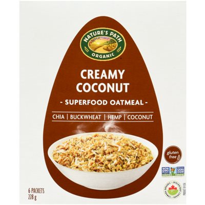 Nature's Path Superfood Oatmeal Creamy Coconut Organic 6 Packets 228 g 