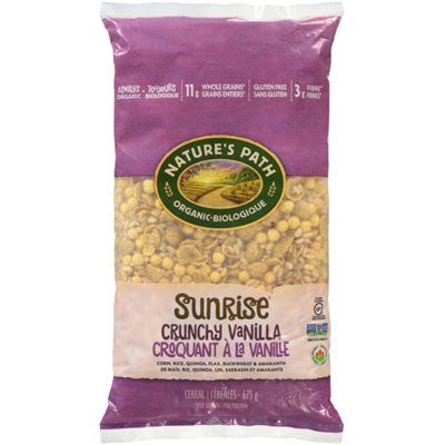 Nature's Path Céréales Sunrise Vanille Ecopac Sans Gluten Bio 675g