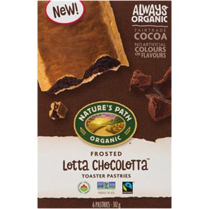 Nature's Path Toaster Pastries Frosted Lotta Chocolotta Organic 6 Pastries 312 g 312g