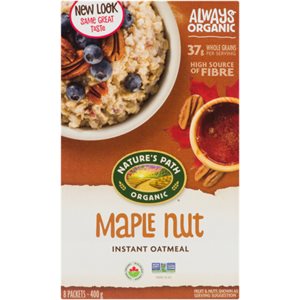 Nature's Path Instant Oatmeal Maple Nut Organic 8 Packets 400 g 