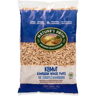 Nature's Path Cereal Kamut Khorasan Wheat Puffs Organic 170 g